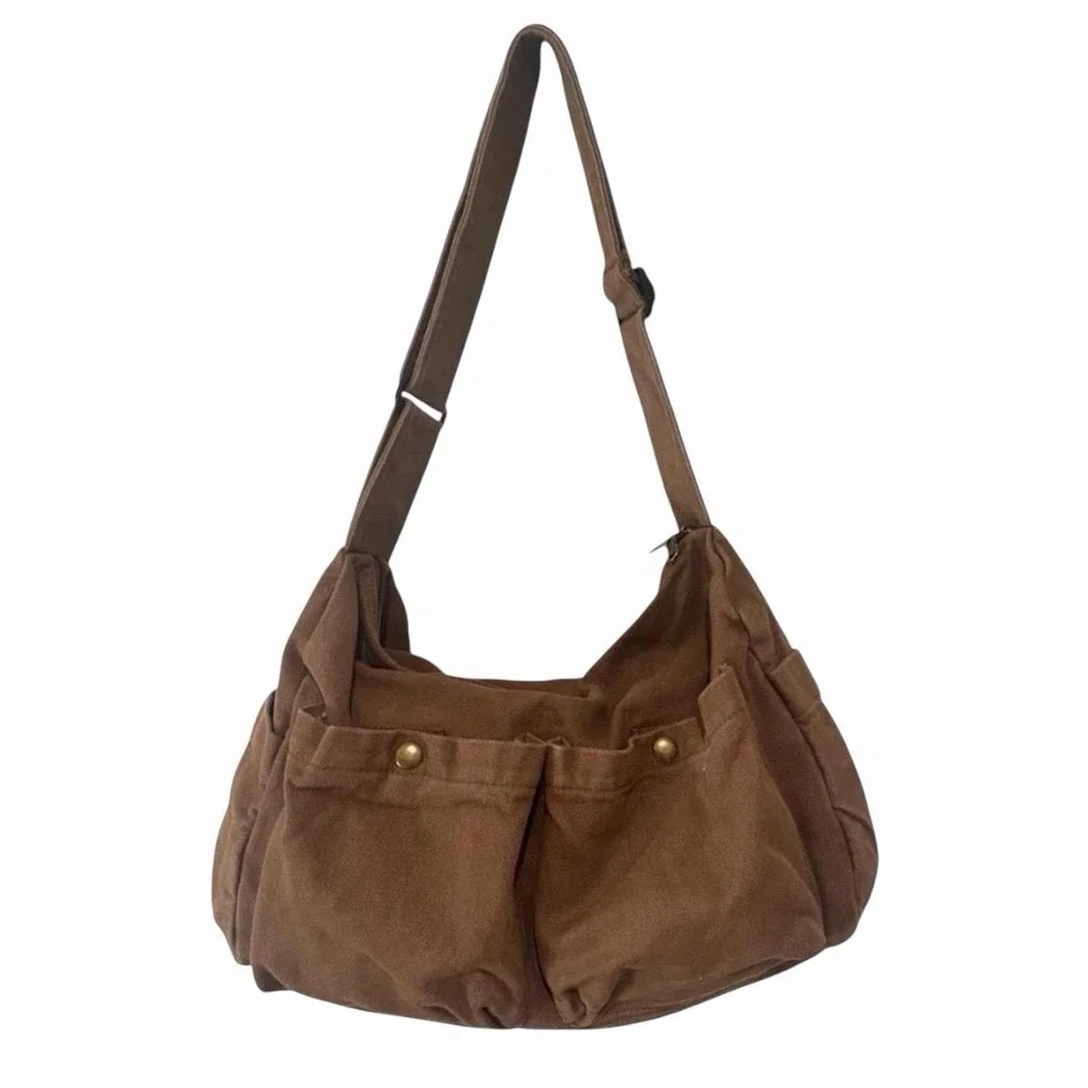 Unisex Canvas Crossbody Bag / Messenger Bag - Large Capacity - New